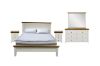 Picture of NOTTINGHAM 4PC/5PC/6PC Solid Oak Bed Frame in Queen/King Size (White)