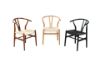Picture of WISHBONE Solid Wood Y Replica Chair (Black Frame-Black Seat) - 53x50x79