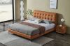 Picture of AUGUSTA Genuine Leather Queen/King Size Bed Frame (Brown)