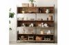 Picture of ELMORE Reclaimed Pine Wood Large Iron Shelf (190x180cm)