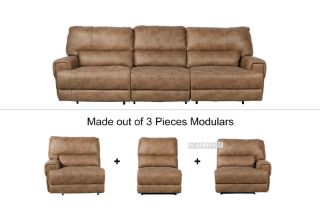 Picture of NAKEETA Reclining Sofa - 3PC Sofa Set (LAF Power Recliner + Non-Powered Armless + RAF Power Recliner)