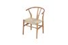 Picture of WISHBONE Solid Wood Y Replica Chair (Natural Frame-Beige Seat) - 53x50x79