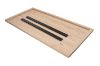 Picture of SYNERGYPLUS Dining Table with Trapezoid Metal Legs (Natural Oak) - 160x90