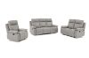 Picture of SORIANO Air Leather Manual Reclining Sofa Range (Pebble Grey) - 3RR + 2RR Sofa Set