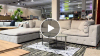 Picture of SUSSEX Memory Foam 4 Seater Extra Large Sofa with Ottoman (Light Grey)