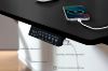 Picture of NEXUS 160 Electric Height-Adjustable Standing Desk With Side Cabinet Shelf & LED Display & USB Charging Port (Black)