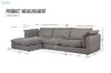 Picture of SERENA Feather-Filled Sectional Fabric Sofa - Chaise Facing Right