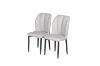 Picture of MIKASA 120 Sintered Stone Top 5PC Dining Set (Grey Table + 4 Light Grey Chairs)