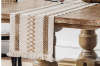 Picture of 376-006 Jute-Striped Woven Table Runner/Bed Runner with Tassel - 30cmx240cm
