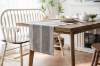 Picture of Jacquard Geometric Pattern Table Runner/Bed Runner in 2 Sizes (Grey)