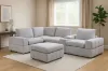 Picture of LUXEON Sectional Modular Sofa Range with Ottoman & Storage Console Hidden Cup Holders & Wireless Charging & USB Type-C Ports