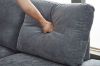 Picture of OSAKA Sectional Sofa with Storage Ottoman, Flip-Back Hidden Console & USB & Type-C Port (Grey)