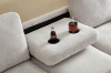 Picture of OSAKA Sectional Sofa with Storage Ottoman, Flip-Back Hidden Console & USB & Type-C Port (Light Color)