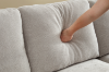 Picture of OSAKA Sectional Sofa (Beige) - Chaise Facing Right with Ottoman
