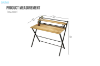 Picture of REIDUN 100 Dual-Tier Office Desk with Foldable Top Shelf