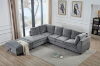Picture of LIBERTY Premium Sectional Sofa (Light Grey) - Chaise Facing Right with Storage Ottoman