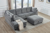 Picture of LIBERTY Premium Sectional Sofa (Light Grey) - Chaise Facing Right with Storage Ottoman