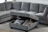 Picture of LIBERTY Premium Sectional Sofa (Light Grey) - Chaise Facing Right