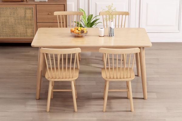 Picture of WINDSOR 130/150 5PC Solid Wood Dining Set (Natural Colour)