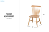 Picture of WINDSOR 5PC Solid Wood Dining Set (Natural Colour) - 150 Table with 4 Chairs