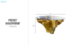 Picture of TAKARA D130 Tempered Glass Top Handcrafted Teak Root Dining Table