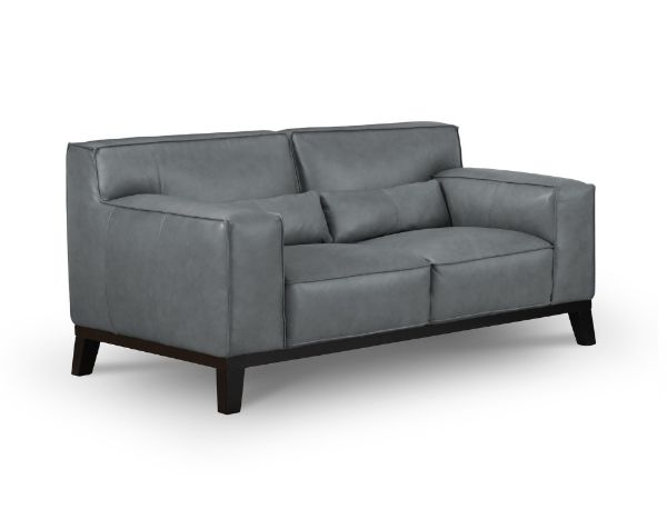 Picture of ZURICHER 100% Vintage Leather 2 Seater Sofa (Slate Grey)