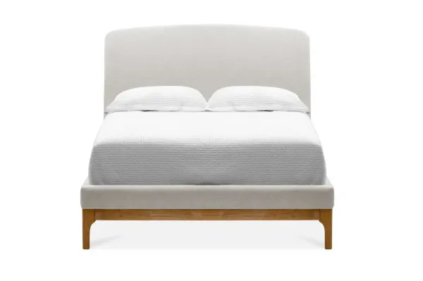 Picture of GINA Fabric & Oak Bed Frame -Double