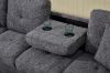 Picture of NEBULA Pro Chenille Fabric Sectional Sofa with Storage Ottoman (Dark Grey) - Chaise Facing Right