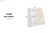 Picture of BLAINE 3-Tier Bookshelf and Toy Storage Cabinet with 2 Drawers (90x90cm）