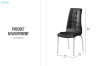 Picture of CARLOS Dining Chair (Black) - Each