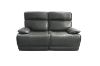 Picture of SOMIA Top-Grain Leather Manual Reclining Sofa Range (Grey)
