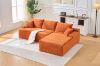 Picture of ASHFORD Fabric Sectional Compressed Sofa (Orange) - Chaise Facing Right