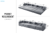 Picture of SINDARA Modular Compressed Sofa/Folding Sofa Bed Range (Grey) - Sectional Sofa