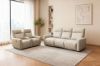 Picture of KELLAN Air Leather Power Reclining Sofa Range (Beige) - 3RR+2RRC Sofa Set