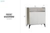 Picture of VALEN 80 2-Door 2-Drawer Shoe Cabinet