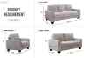 Picture of  ANTONIA Fabric Sofa Range (Grey) - 1 Seater