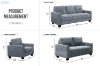Picture of ANTONIA Fabric Sofa Range (Blue) - 3+2 Sofa Set
