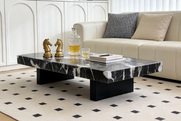 Picture of LUCIANO 140 Microcrystalline Stone Top Coffee Table (Dark)