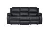 Picture of MARVIN Air Leather Manual Reclining Sofa Range (Black) - 2 Seat with Cup Holders and Storage (2RRC)