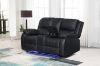 Picture of MARVIN Air Leather Manual Reclining Sofa Range (Black) - 3RRC+2RRC+1R Sofa Set
