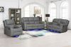 Picture of MARVIN Air Leather Manual Reclining Sofa Range (Grey) - 1 Seat Recliner Chair (1R)