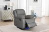 Picture of MARVIN Air Leather Manual Reclining Sofa Range (Grey) - 1 Seat Recliner Chair (1R)