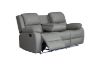 Picture of MARVIN Air Leather Manual Reclining Sofa Range (Grey) - 1 Seat Recliner Chair (1R)
