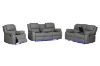 Picture of MARVIN Air Leather Manual Reclining Sofa Range (Grey) - 1 Seat Recliner Chair (1R)