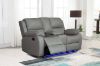 Picture of MARVIN Air Leather Manual Reclining Sofa Range (Grey) - 3RRC+2RRC+1R Sofa Set