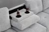 Picture of DEVON Fabric Sectional Sofa with Storage Ottoman (Grey) - Chaise Facing Right