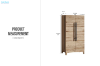 Picture of WALLACE Large Oak Wood Multifunctional Storage Bar Cabinet