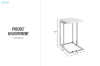 Picture of TALEN C-Shaped Marble Top Side Table