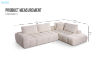 Picture of FABIEN Fabric Sectional Compressed Sofa (Beige)
