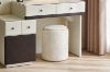 Picture of GLOW 3-Drawer Extension Dressing Table with LED Mirror and NOOK Makeup Stool Set